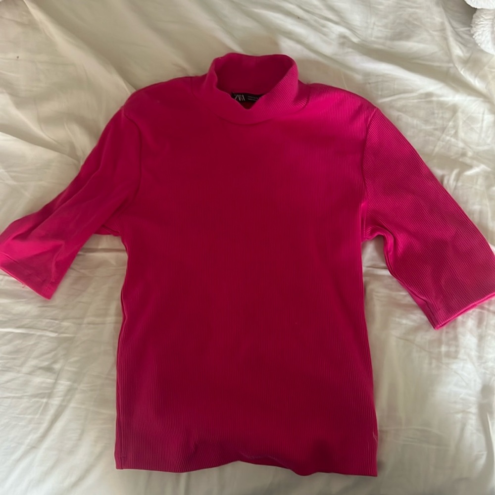 Zara 3/4 sleeve shirt pink